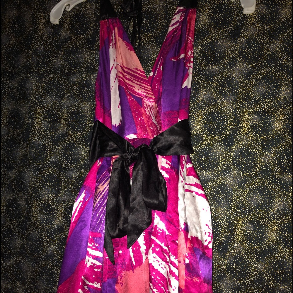 Bebe splatter paint dress